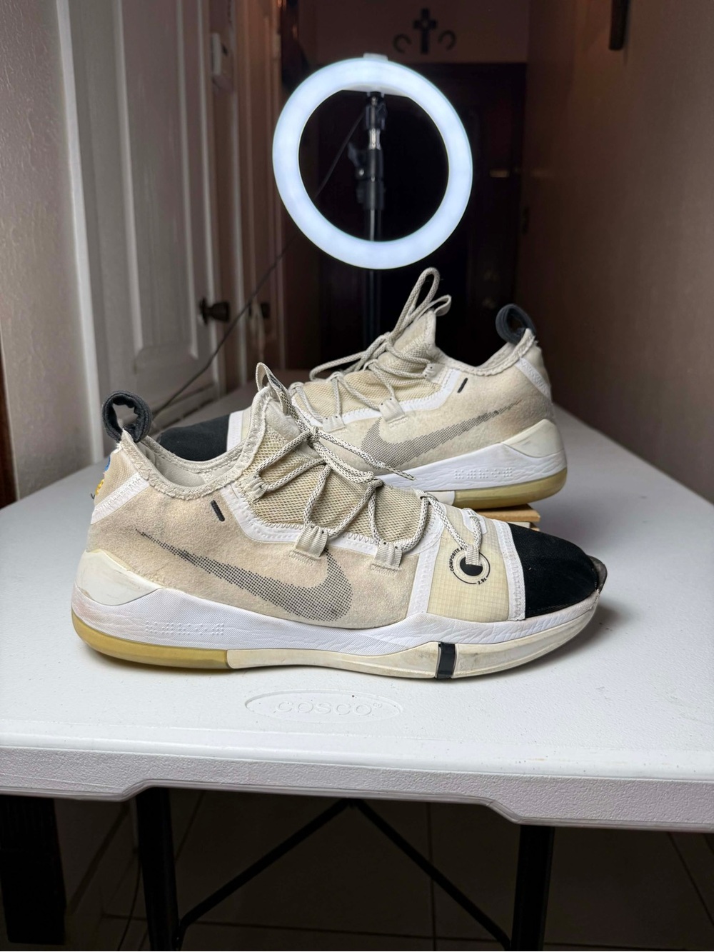 Sz 13 Nike Kobe A.D. Exodus Beige Black Mens Basketball Shoes AQ3740-991